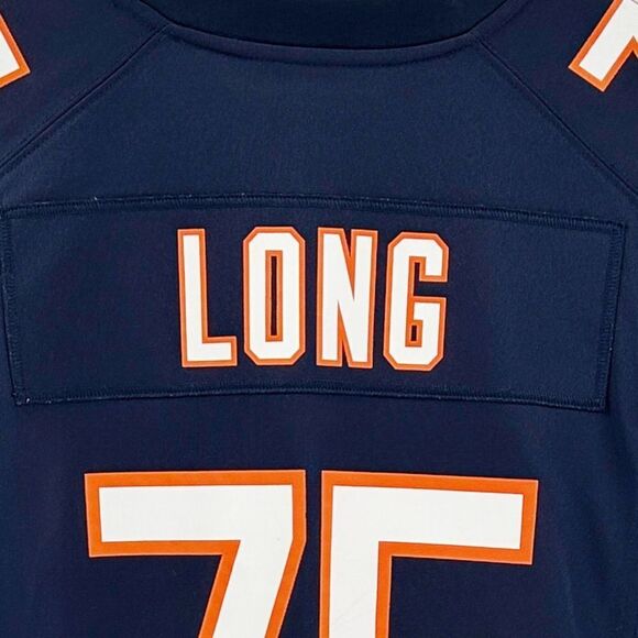 Kyle Long Chicago Bears Nike NFL On Field #75 Navy Blue Game Jersey Size Medium - Picture 9 of 14
